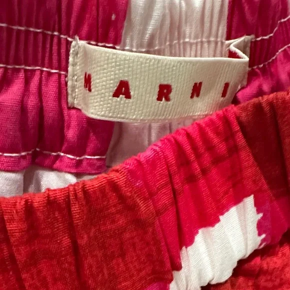 Marni X Uniqlo Fuschia and White Checkered balloon Skirt Set - Picture 3 of 6